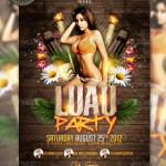 Luau Party Flyer Template