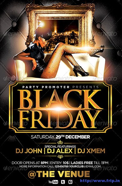 35+ Best Black Friday Club Party Flyers 2018 | Frip.in