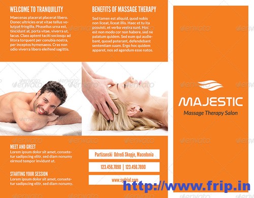 Spa & Message Salon Trifold Brochure