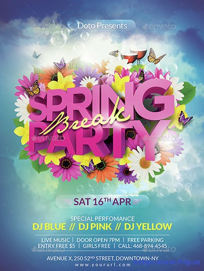 spring flyer template word free microsoft free download