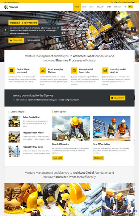 Venture Business WordPress Theme Frip In