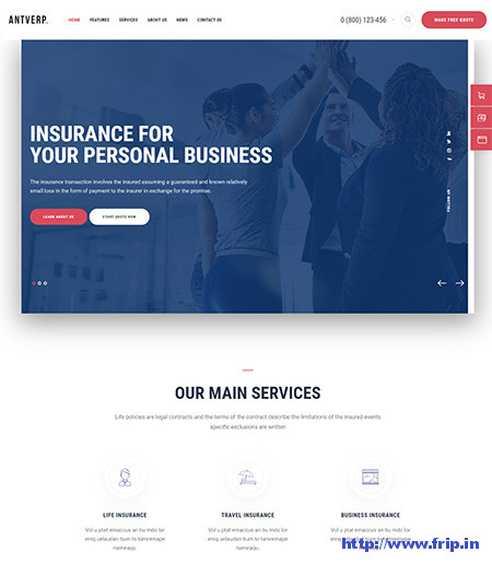 Antverp-Insurance-Agency-WordPress-Theme