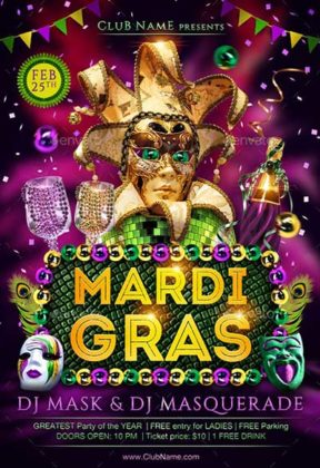 35+ Best Mardi Gras Flyer 2024 - Frip.in