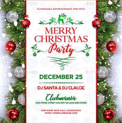 Download 70 Best Christmas Party Flyers Print Templates 2019 Frip In PSD Mockup Templates